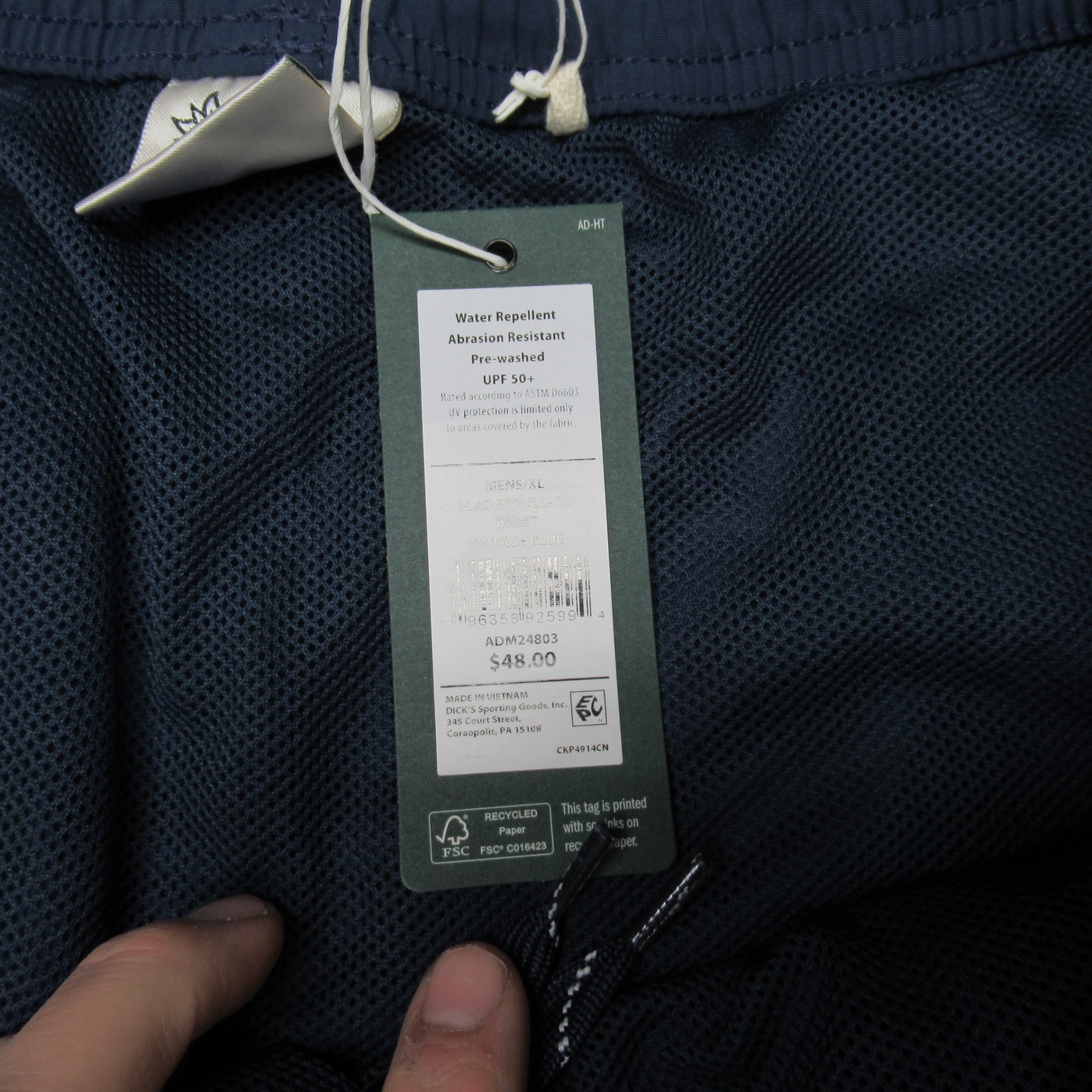 Alpine Design Mad 5" Shorts Mens Xl Blue Pull On Water Repellent Upf 50 $48 New — image 3 of 8